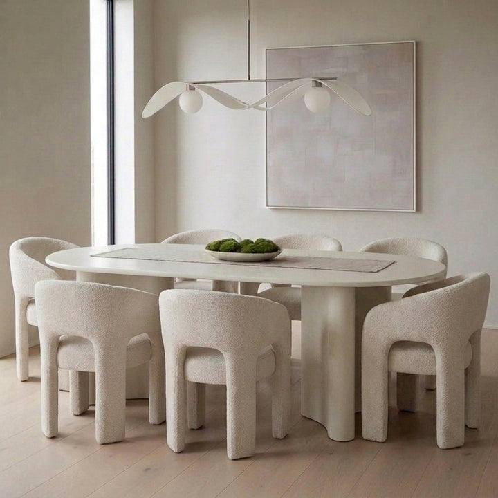 Oscar Dining Chair - White Boucle