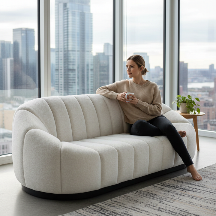 Otavalo Fabric Sofa - Cream
