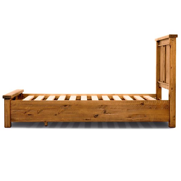 Niles Pine Wood Bed with Storage - King