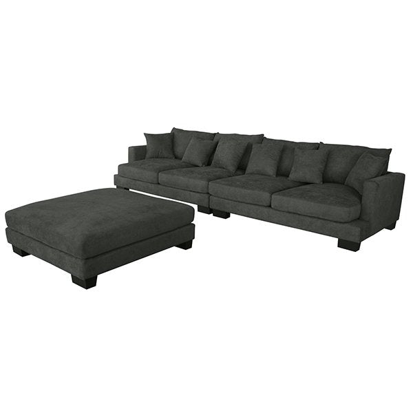 Palladino Fabric Seater Modular Lounge Suite - Dark Grey