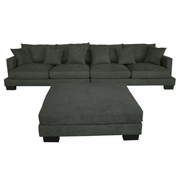 Palladino Fabric Seater Modular Lounge Suite - Dark Grey