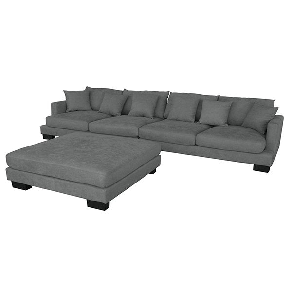 Palladino Fabric Seater Modular Lounge Suite - Light Grey