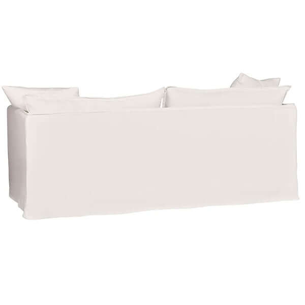 Palm Beach 3 Seater Slip Cover Sofa - White Linen