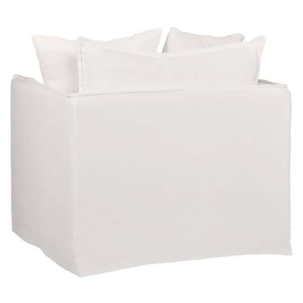 Palm Beach Slip Cover Arm Chair - White Linen