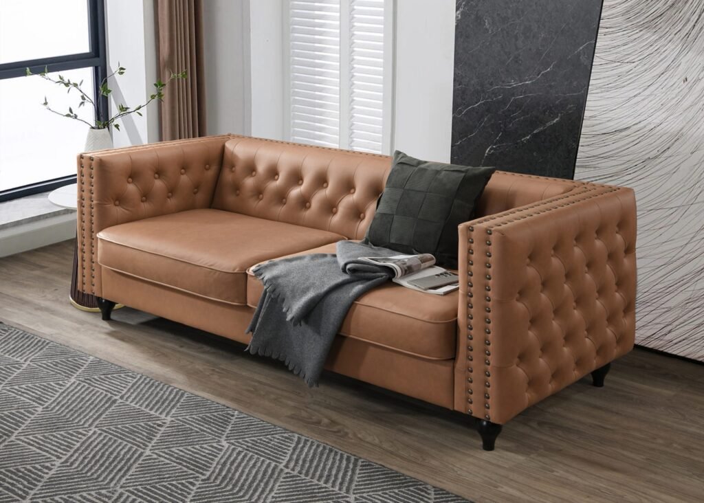 Stanley 3 Seater Faux Leather Sofa