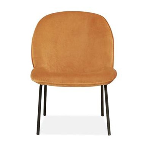 Park Lane Velvet Accent Chair - Mustard