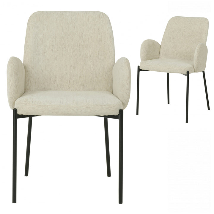 Parry Upholstered Dining Chairs (Set of 2) - Oat