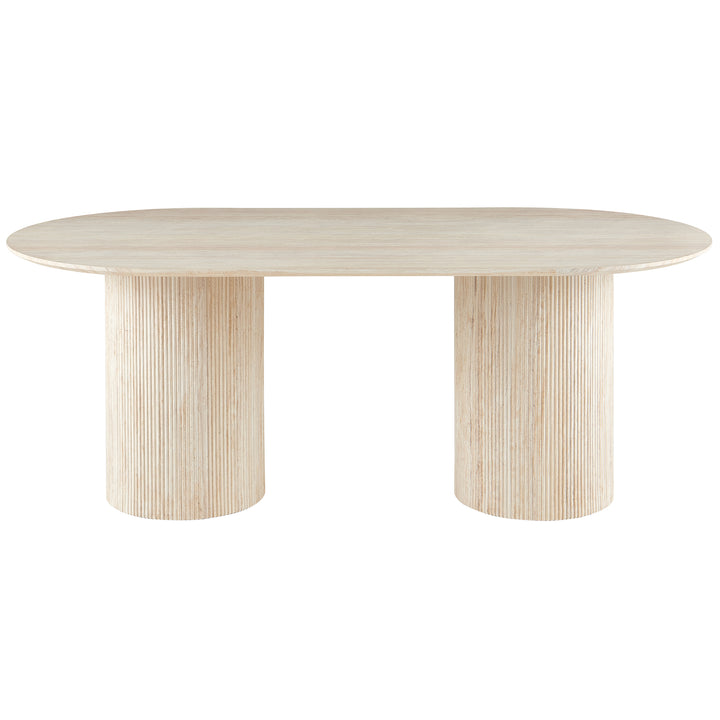 Paula Travertine-Look Dining Table