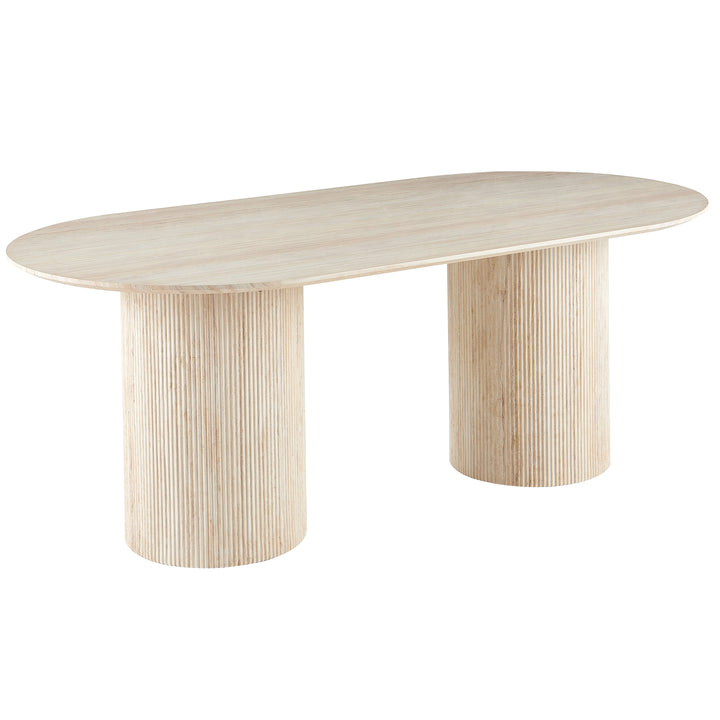 Paula Travertine-Look Dining Table