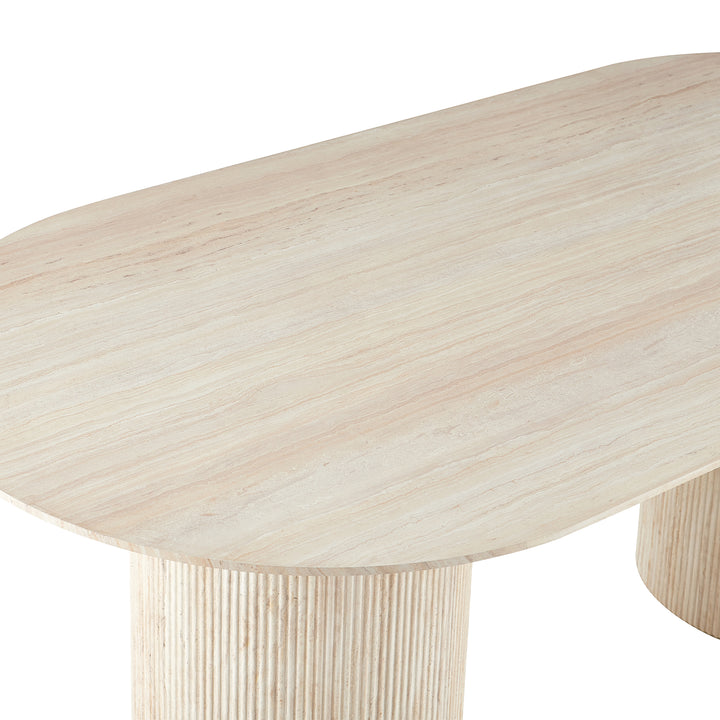 Paula Travertine-Look Dining Table