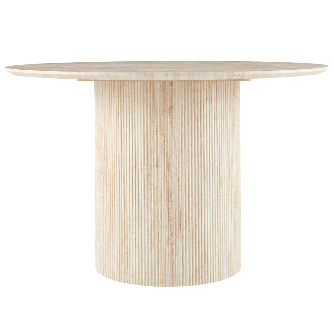 Paula Travertine-Look Round Dining Table