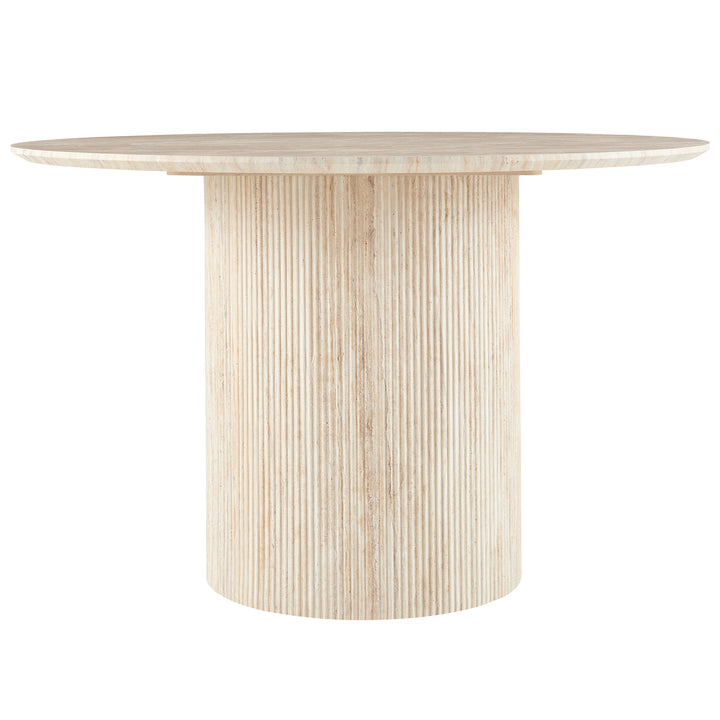 Paula Travertine-Look Round Dining Table
