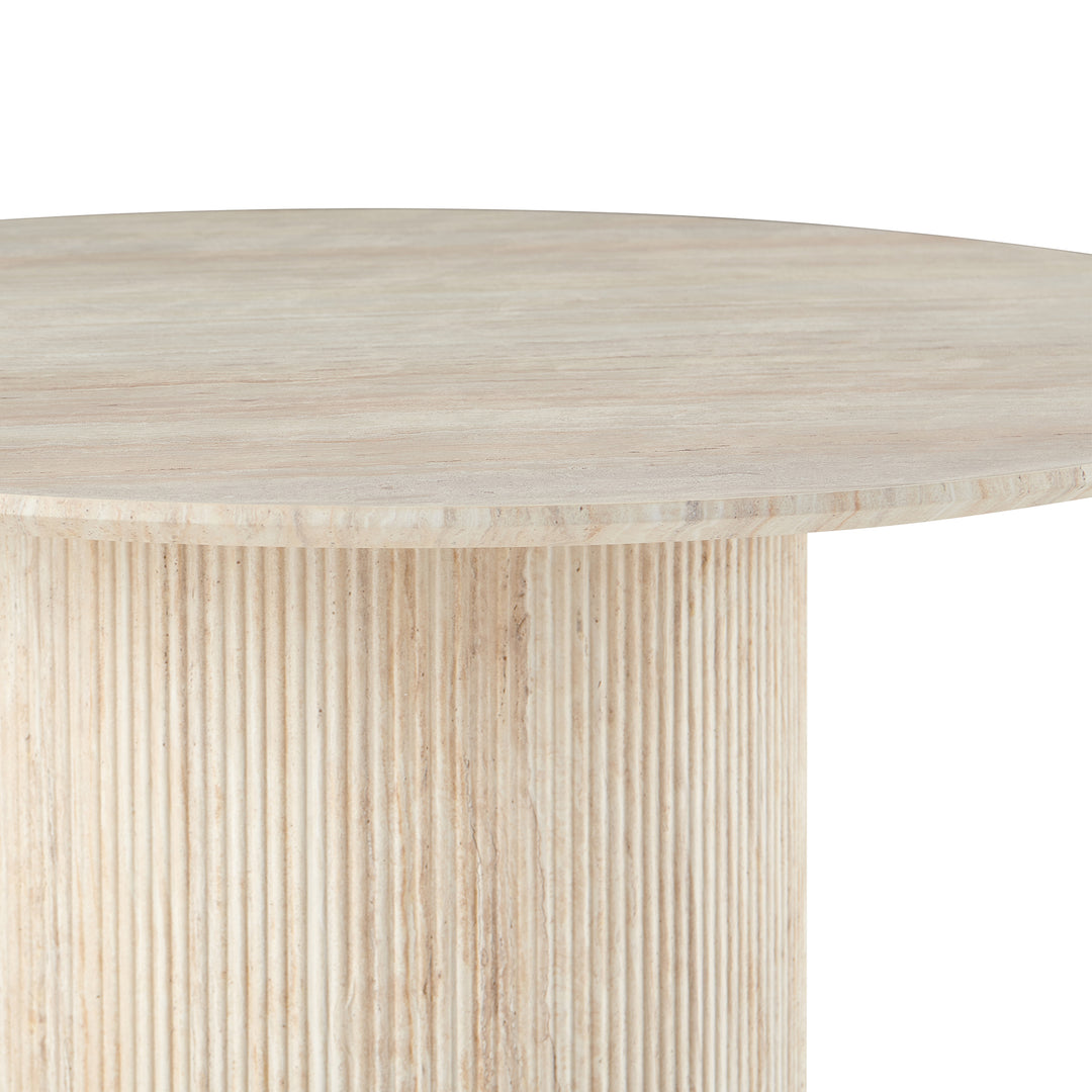 Paula Travertine-Look Round Dining Table