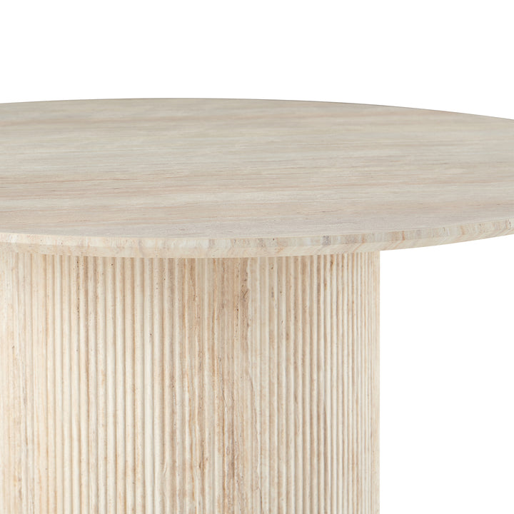 Paula Travertine-Look Round Dining Table