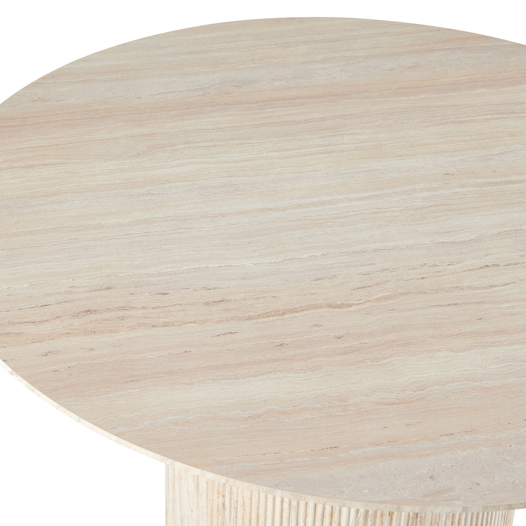 Paula Travertine-Look Round Dining Table