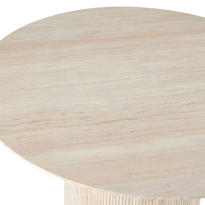 Paula Travertine-Look Round Dining Table