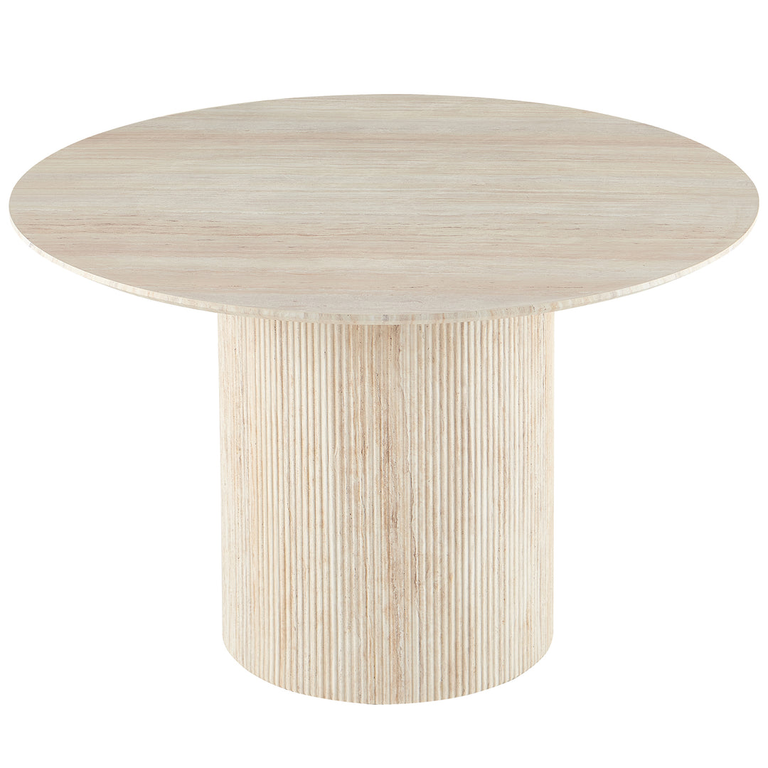 Paula Travertine-Look Round Dining Table