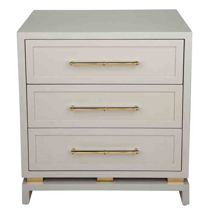 Pearl Bedside Table - Large Grey