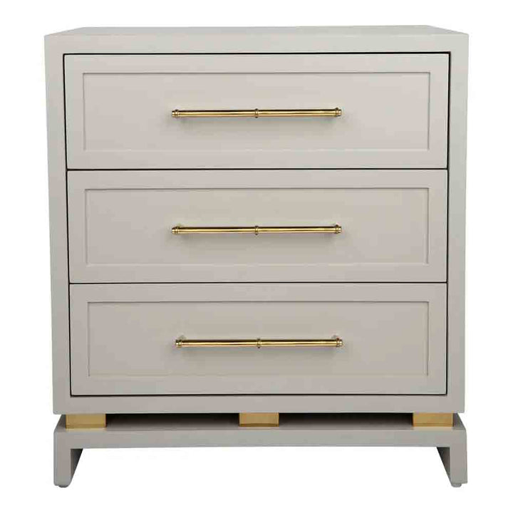 Pearl Bedside Table - Large Grey