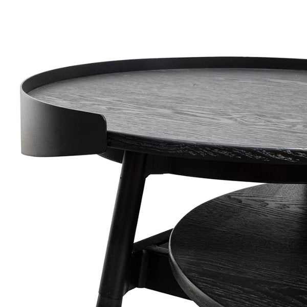 Pena 1.47m Wooden Coffee Table - Full Black
