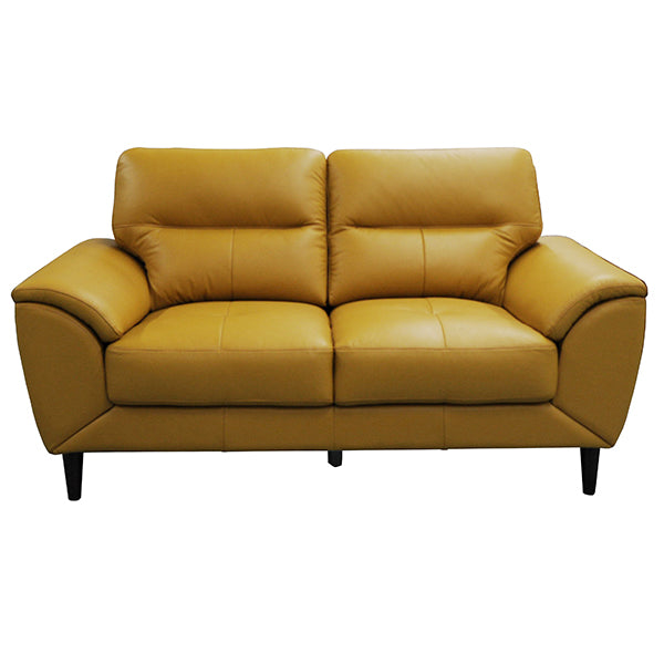 Penrose 2 Seater Leather Sofa - Mustard