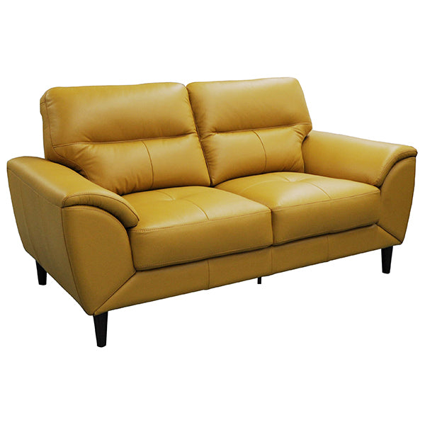 Penrose 2 Seater Leather Sofa - Mustard