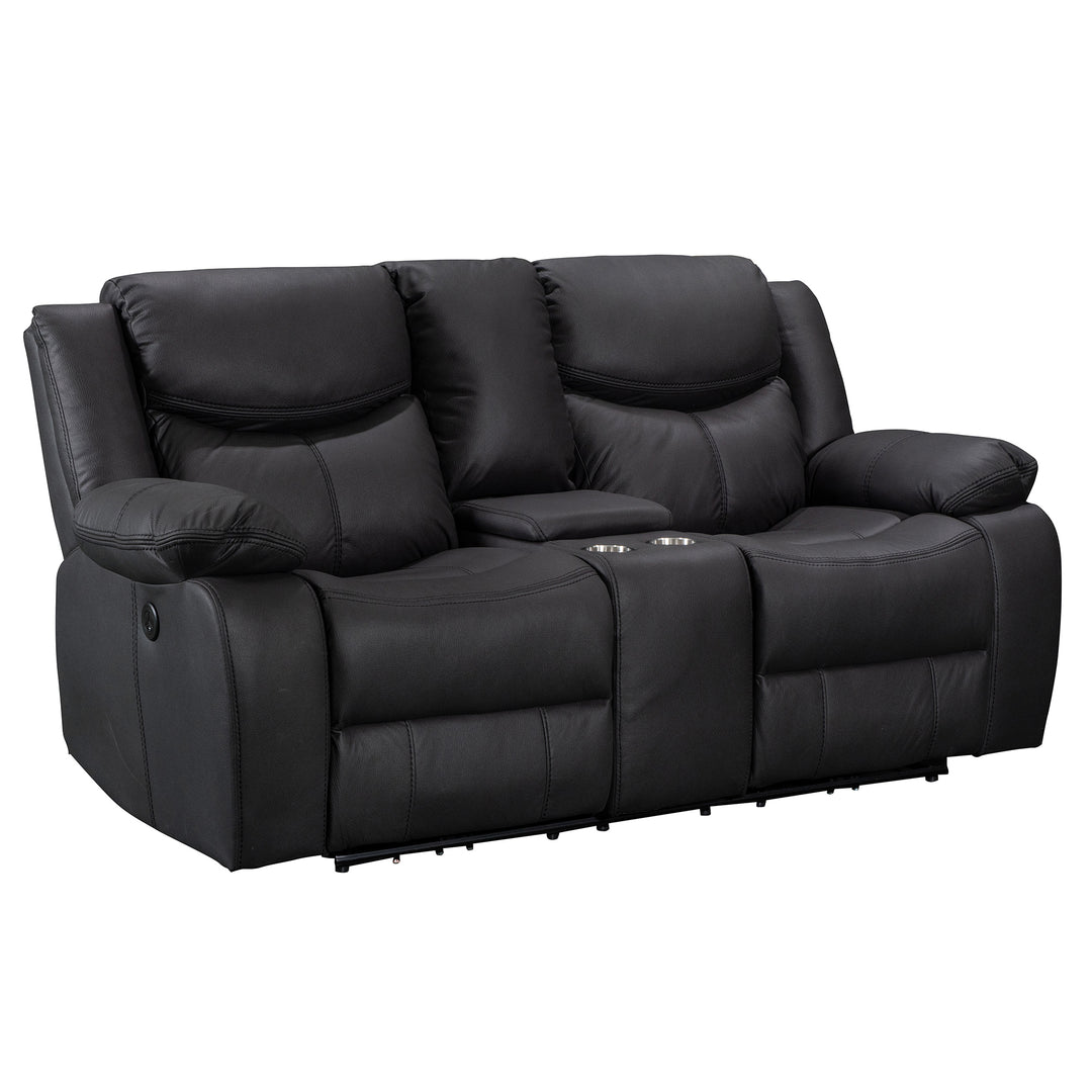 Perlman 2 Seater Electric Recliner Sofa - Black