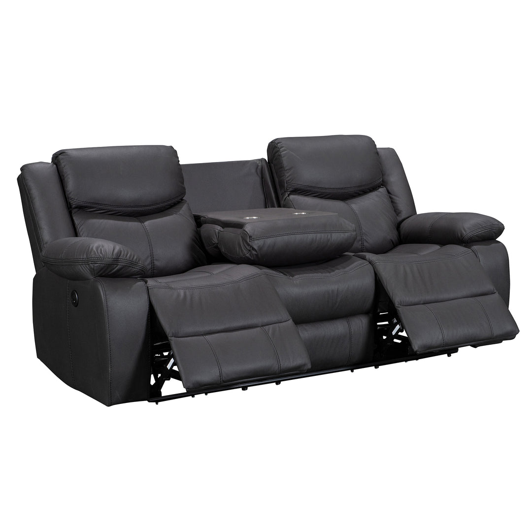 Perlman 3 Seater Electric Recliner Sofa - Black