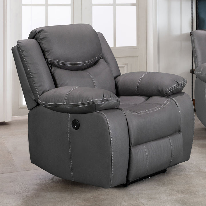 Perlman Electric Recliner Armchair - Charcoal