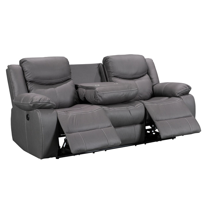 Perlman 3 Seater Electric Recliner Sofa - Charcoal