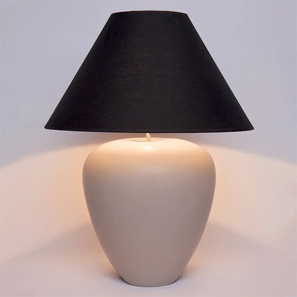 Picasso Table Lamp - Natural with Black Shade