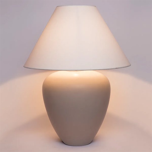 Picasso Table Lamp - Natural with White Shade