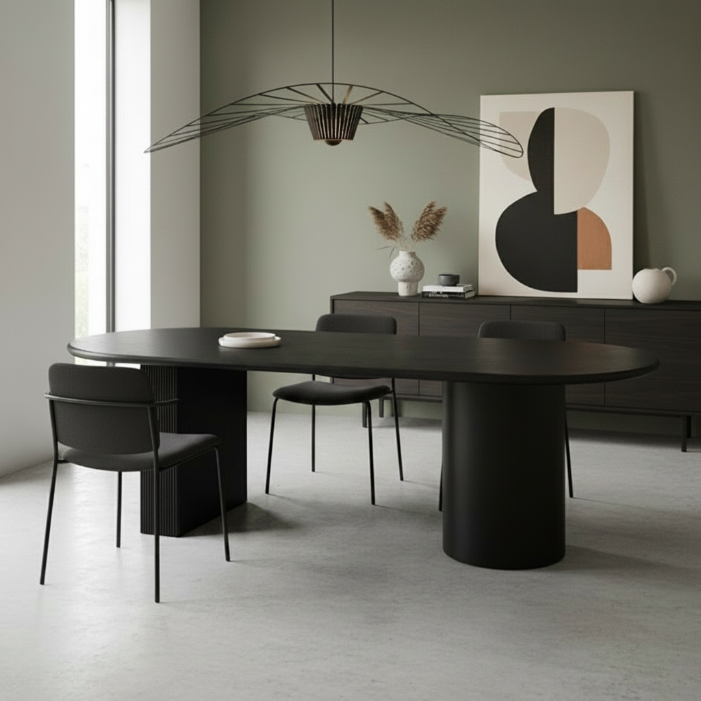 Picton Oval Dining Table - Black