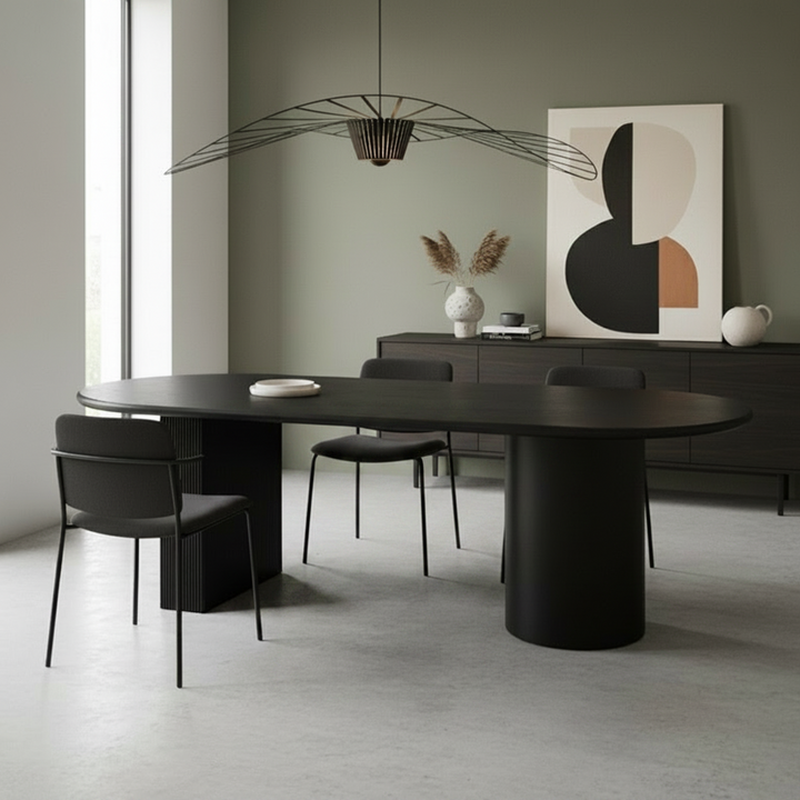 Picton Oval Dining Table - Black