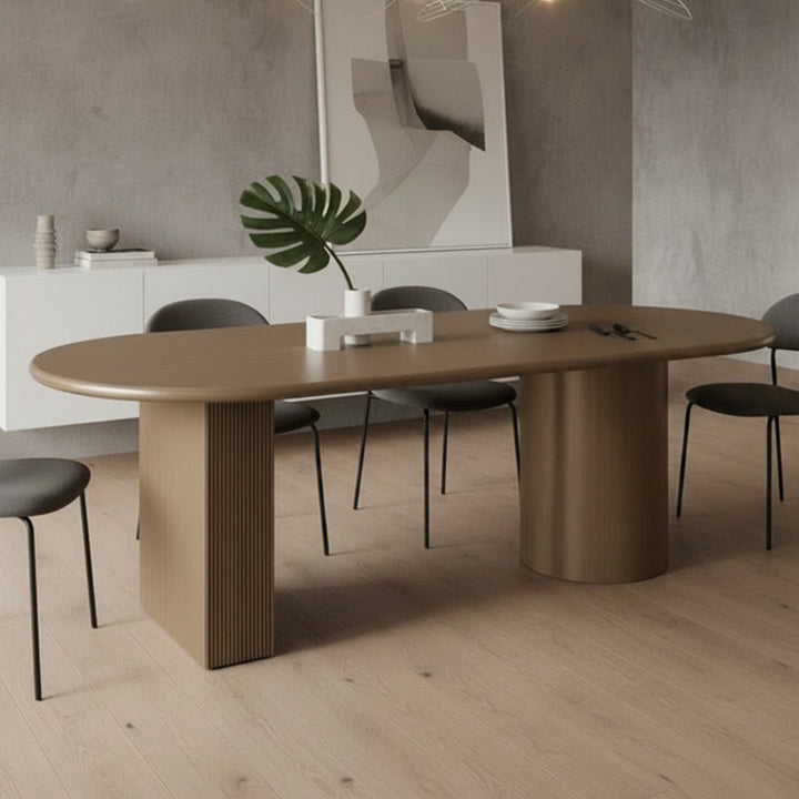 Picton Oval Dining Table - Gold
