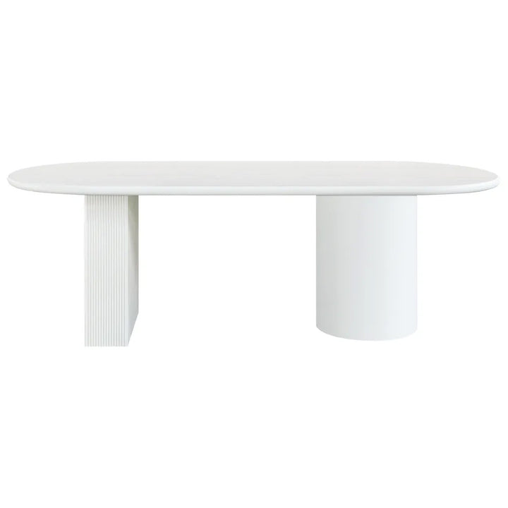 Picton Oval Dining Table - White