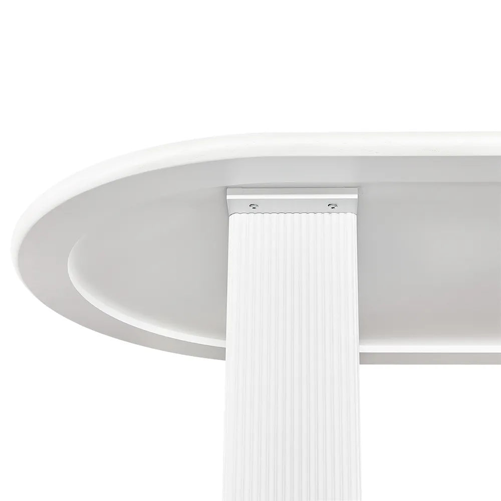Picton Oval Dining Table - White