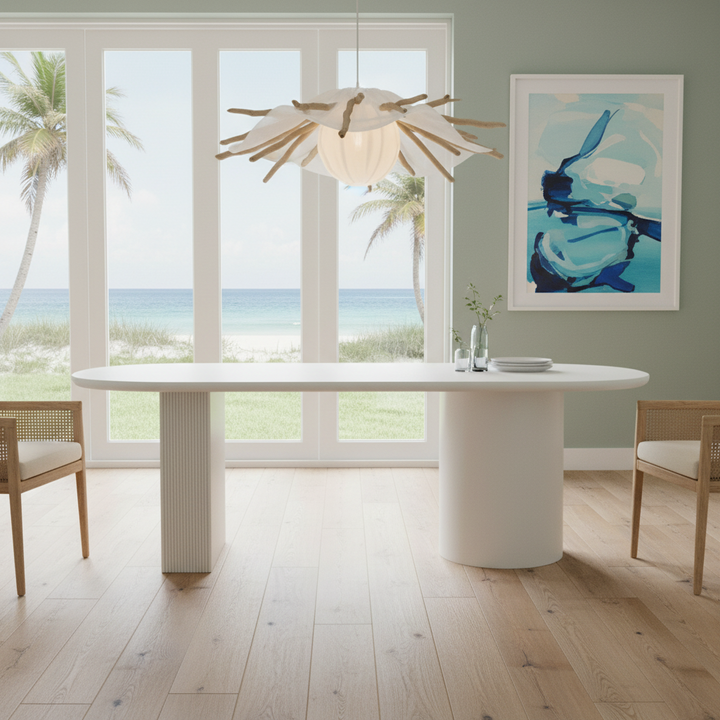 Picton Oval Dining Table - White