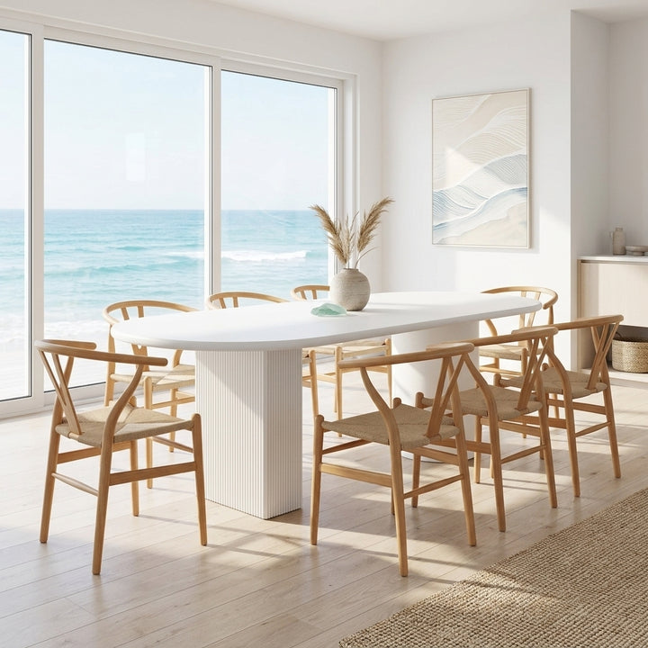 Picton Oval Dining Table - White