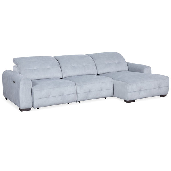 Pippen Electric 2 Seater Extendable Fabric Sofa with RHF Chaise