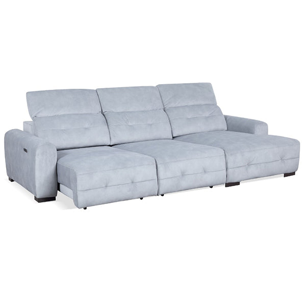 Pippen Electric 2 Seater Extendable Fabric Sofa with RHF Chaise