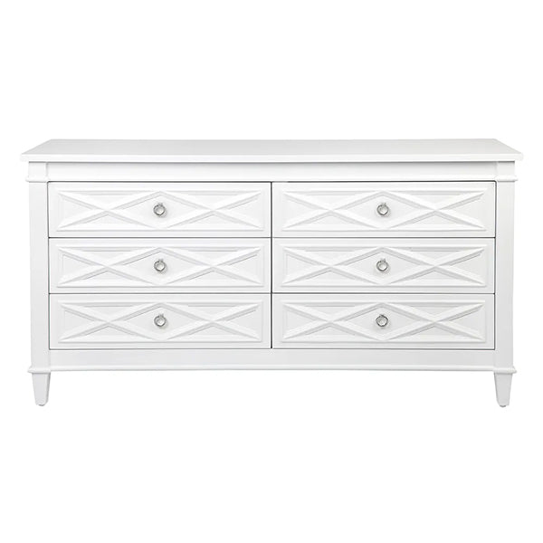 Plantation 6 Drawer Chest - White