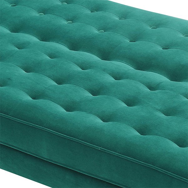 Plast 3 Seater Velvet Sofa Bed - Green