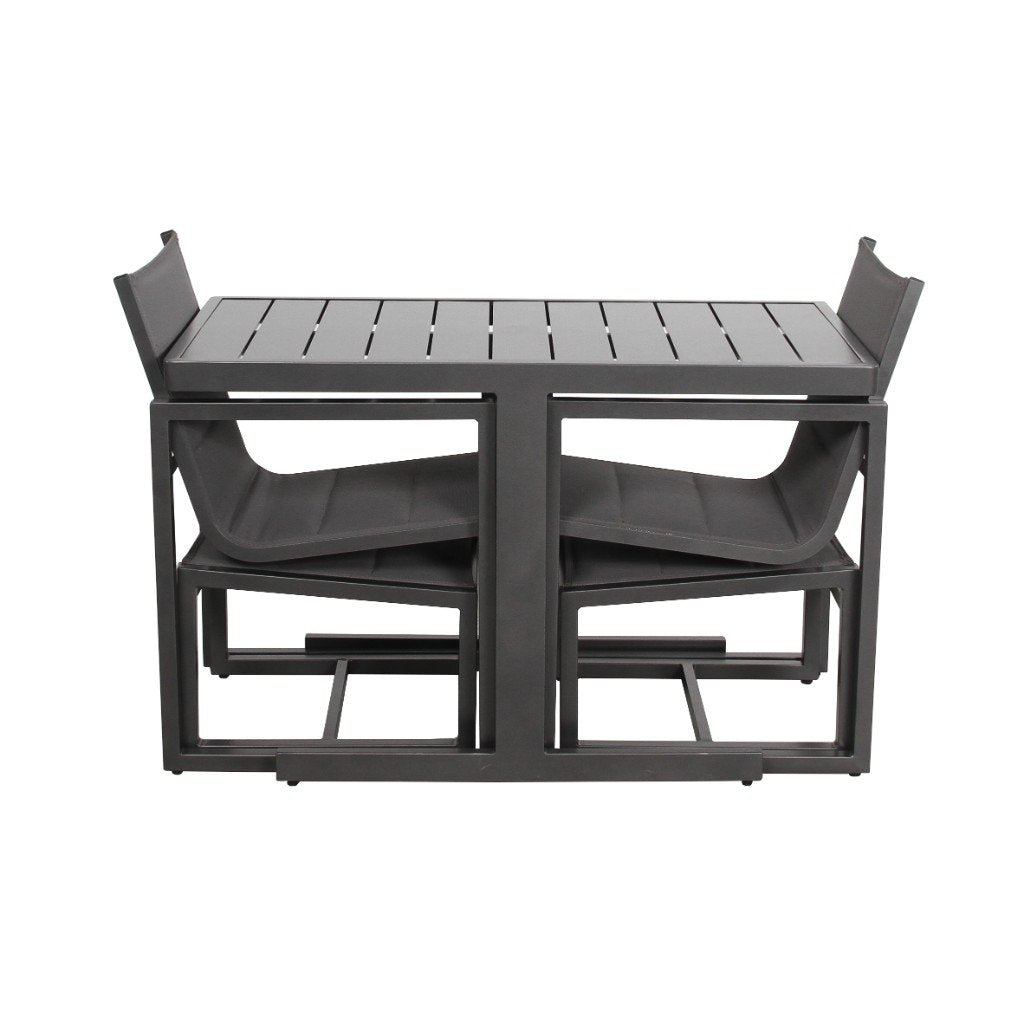 Pluto 5-Piece Outdoor Charcoal Chat Setting