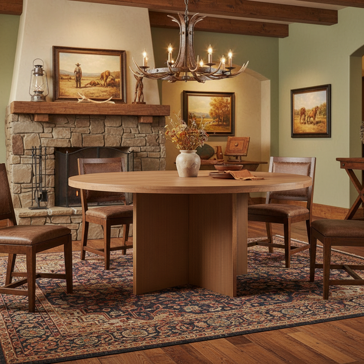 Ponderosa Solid Timber Round Dining Table
