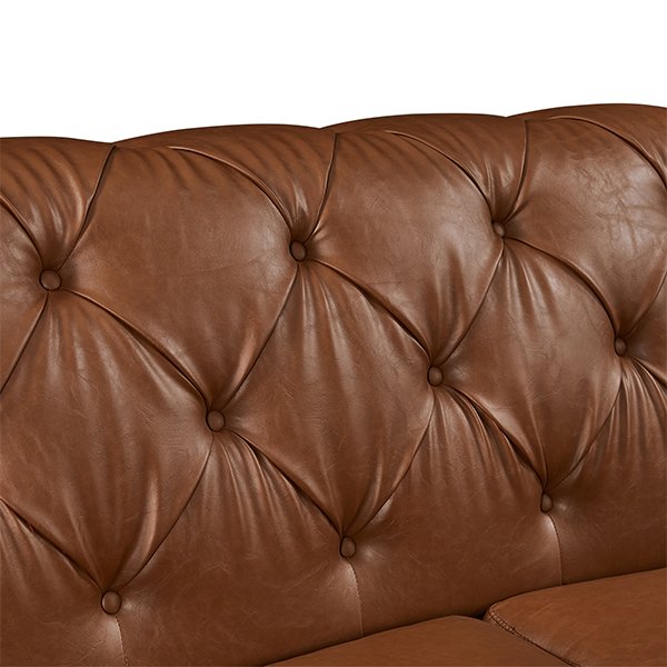 Primavera 3 Seater Leather Sofa - Tan