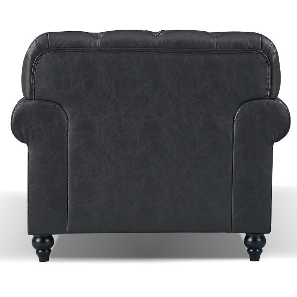 Primavera Leather Armchair - Black