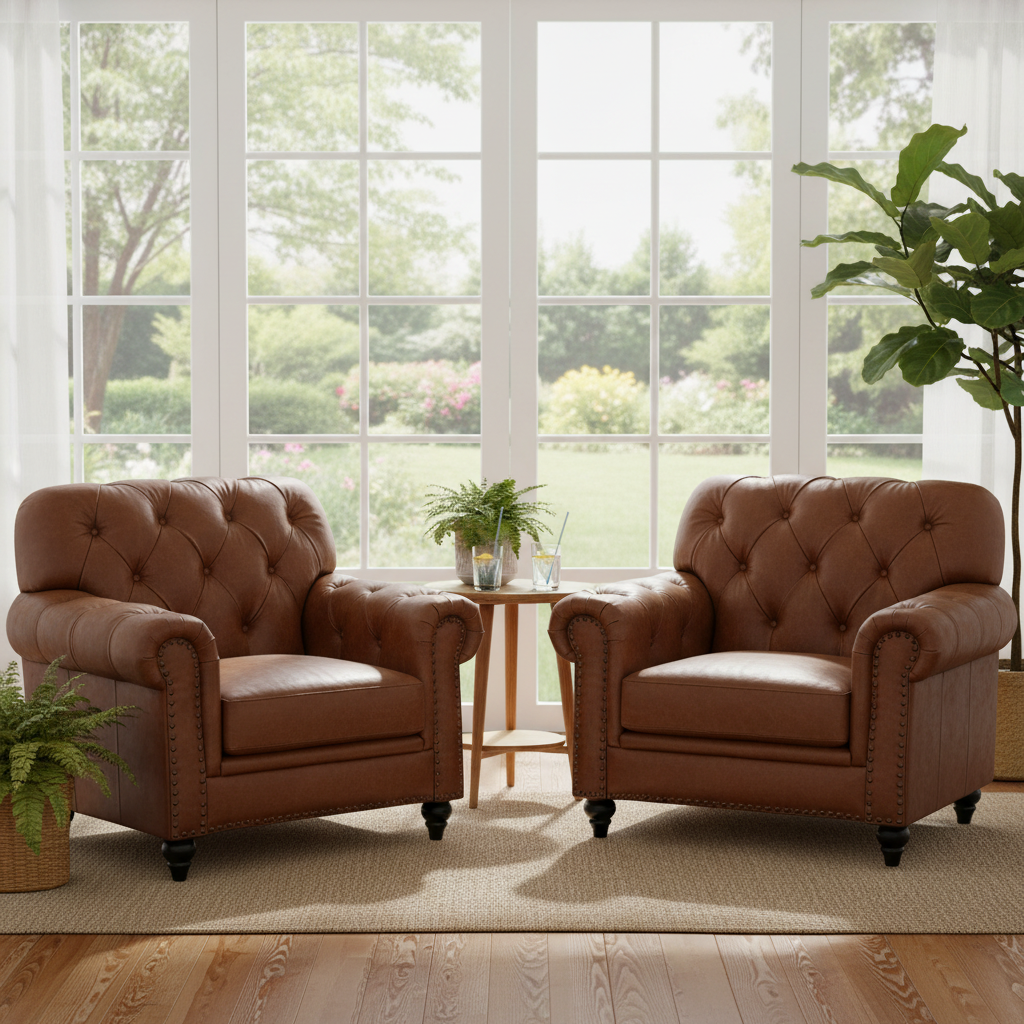Primavera Leather Armchair - Tan