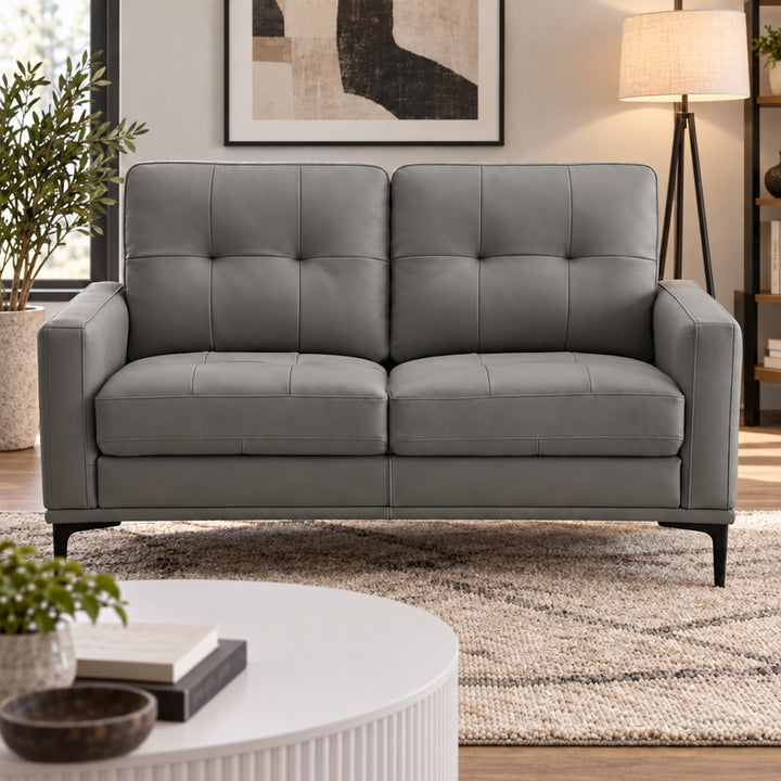 Prophet 2 Seater Leather Sofa - Storm