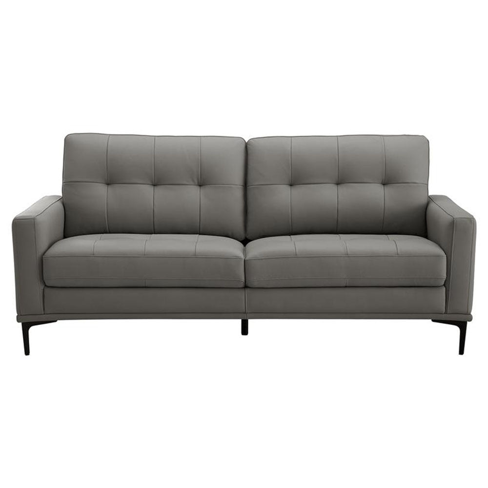 Prophet 3 Seater Leather Sofa - Storm